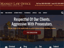 Tablet Screenshot of mankeylawoffice.com